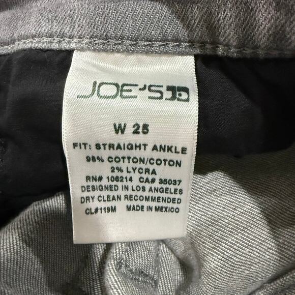 Joe's Women's‎ Gray Straight Ankle Jeans Size 25 - Picture 3 of 4